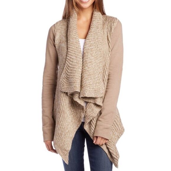 Prana Demure Cardigan Sweater Dark Khaki Beige - Picture 1 of 9